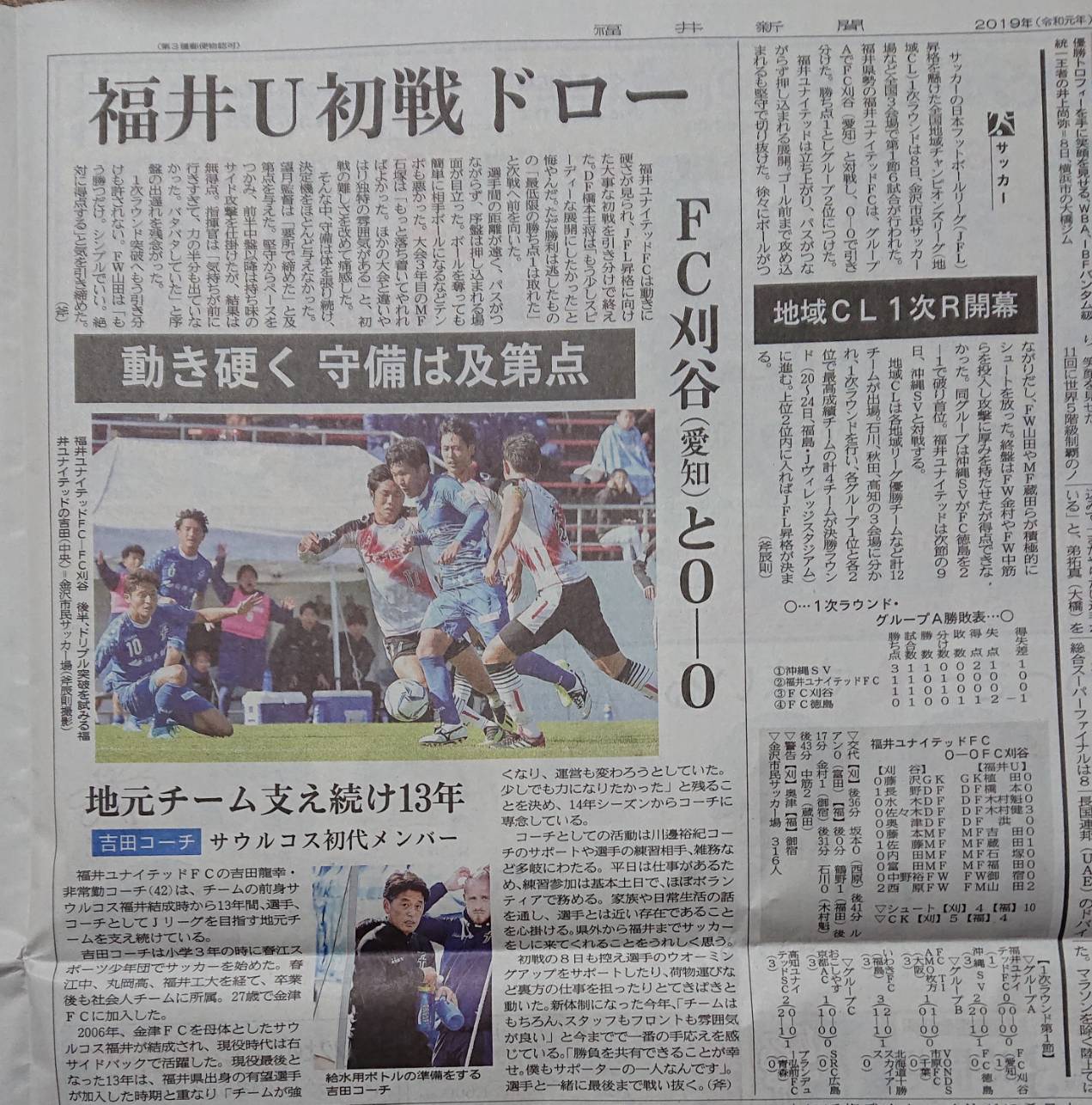 全国地域サッカーチャンピオンズリーグ2019 1次ラウンド初戦イメージ